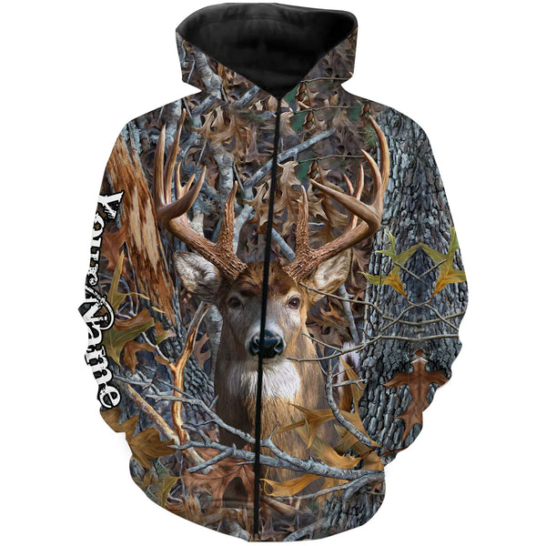 Maxcorners Deer Hunting Camo Customize Name 3D Shirts