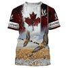 Maxcorners Canada flag Goose hunting Customize 3D All Over Printed Shirts Personalized Waterfowl Hunting gifts LM2608