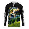 Maxcorners Custom Largemouth bass Fishing Jerseys, Personalized bass Fishing scales fishing Long sleeve shirts LM0201