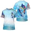 Maxcorners Sailfish fishing blue water anchor compass American flag custom long sleeve deep sea Fishing jerseys  LM2408