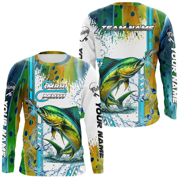 Maxcorners Mahi Mahi fishing green scales custom Mahi mahi fishing team jerseys, Dorado fishing apparel MT2108