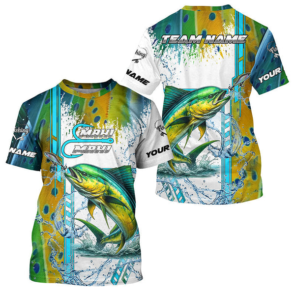 Maxcorners Mahi Mahi fishing green scales custom Mahi mahi fishing team jerseys, Dorado fishing apparel MT2108