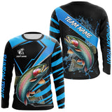 Maxcorners Black and Blue Rainbow Trout fishing custom fishing team jerseys, sport fishing shirts MT2108