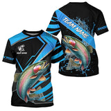 Maxcorners Black and Blue Rainbow Trout fishing custom fishing team jerseys, sport fishing shirts MT2108