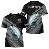 Maxcorners Personalized Black camo Chinook Salmon Fishing Jerseys, Salmon Long Sleeve Fishing Tournament Shirts MT2108