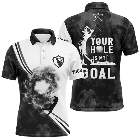 Maxcorner Customized Name Your Hole Is My Goal Golf 3D Polo Shirt