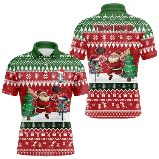Maxcorners Funny Ugly Christmas Santa Disc Golf Custom Team Name Frisbee Golf Xmas Outfit