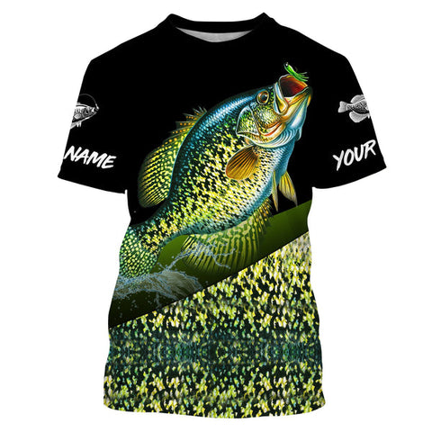 Maxcorners Crappie Freshwater Fishing 3D Shirts Customize Name