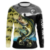 Maxcorners Largemouth Bass fishing green scales customize performance long sleeves Fishing shirts, fishing gifts LM1112