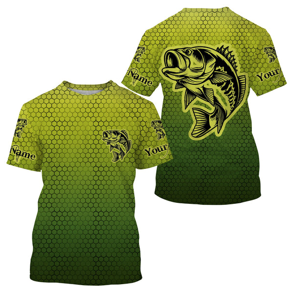 Maxcorners Bass Fishing 3D Shirts Customize Name