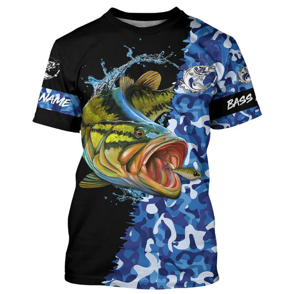 Maxcorners Largemouth Bass Fishing 3D Shirts Customize Name