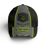 Maxcorners Golf club cool golf hats, custom name black green golf hats Unisex Baseball