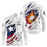 Maxcorners Personalized Texas Flag Grunge Pattern Mens Golf Polo Shirts Custom Patriotic Texas Golf Team Jerseys