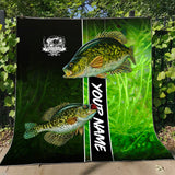 Maxcorners Crappie Fishing Customized Name 3D Quilt - Blanket