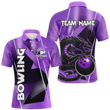 Maxcorners Bowling Dragon Bowling Jersey Customized Name, Team Name 3D Polo Shirt Unisex