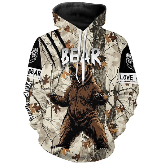 Maxcorners Bear hunter big game hunting camouflage Customize 3D All Over Printed Shirts, Bear hunting appare LM2608