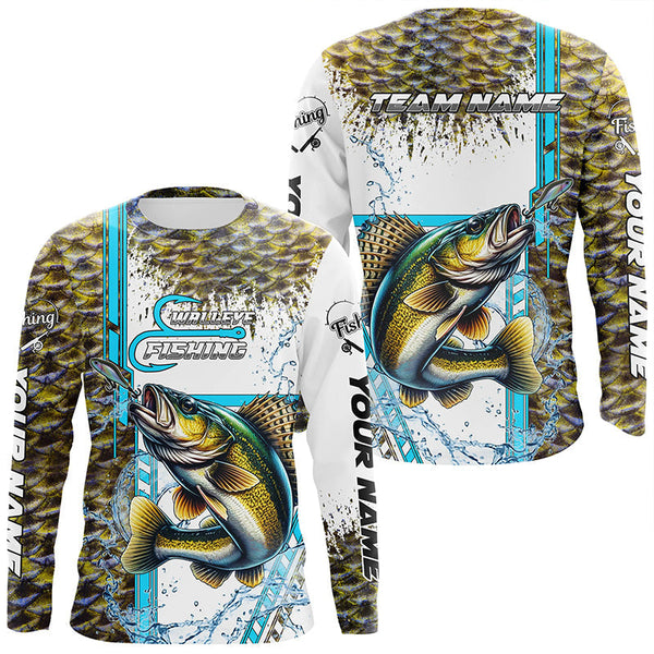 Maxcorners Walleye fishing scales custom Walleye fishing team jerseys, Walleye fishing apparel MT2108