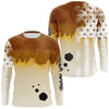 Maxcorners American flag Redfish fishing scales personalized patriotic UV Protection Long Sleeve Fishing jerseys LM0501