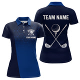 Maxcorners Blue Pattern Mens Golf polo shirts custom Team name golf outfit for men, unique golf gifts