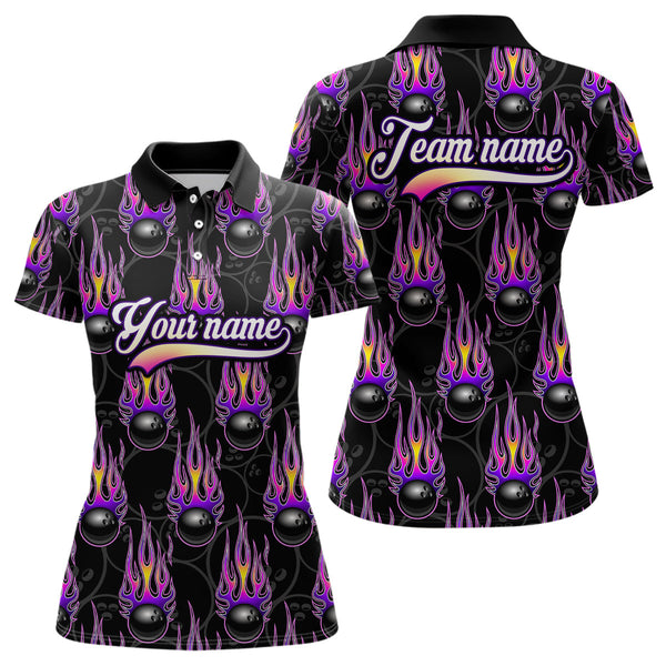 Maxcorners Ball Fire Bowling Jersey Customized Name, Team Name 3D Shirt Unisex