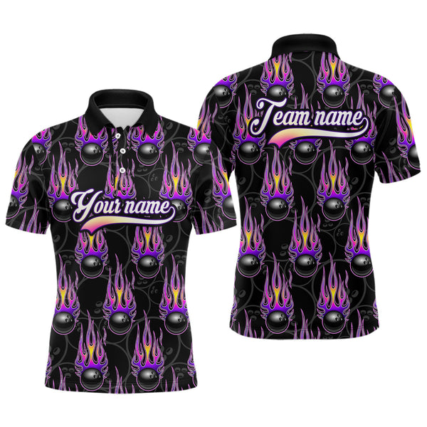 Maxcorners Ball Fire Bowling Jersey Customized Name, Team Name 3D Shirt Unisex