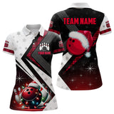 Maxcorners Red Christmas Bowling Jersey Customized Name, Team Name 3D Shirt Unisex