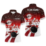 Maxcorners Christmas Santa Bowling ball pins Customized Name And Team Name 3D Shirt