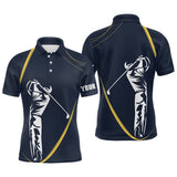 Maxxcorners Personalized Golf polo shirts for men Custom mens golf outfits, unique golf gifts | Navy MT0307