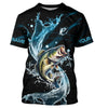 Maxcorners Largemouth Bass fishing blue water Custom performance long sleeve fishing shirts, Bass fishing jerseys MT2108