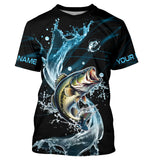 Maxcorners Largemouth Bass fishing blue water Custom performance long sleeve fishing shirts, Bass fishing jerseys MT2108