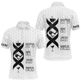 Maxcorners Black and White Mens golf polo shirt custom It's in my DNA coffee golf wine mens golf outfit MT0708