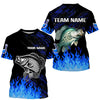 Maxcorners Blue fire Crappie fishing Custom performance long sleeve Crappie fishing tournament shirts for team MT2108