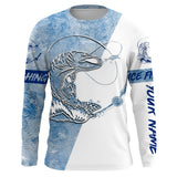 Maxcorners Northern Pike Ice Fishing Winter Fishing Performance Long Sleeve Shirts, Ice Fishing Northern Pike Clothing