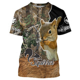 Maxcorners Squirrel Hunting Camouflage Custom Name Shirt 3D All Over Printed Clothes