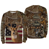 Maxcorners Custom Name Deer Hunting American Flag Camo 3D All Over Printed Clothes