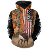 Maxcorners Elk Hunting American Flag Patriotic Custom Name All over print Shirts, Gifts idea for Elk Hunter  LM2608