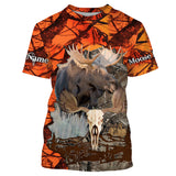 Maxcorners Custom Name Moose Hunting Orange Camouflage 3D All Over Printed Clothes