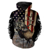 Maxcorners Custom Name Elk Hunting American Flag 3D All Over Printed Clothes