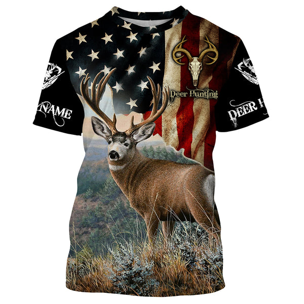 Maxcorners Mule Deer Hunting Customize Name 3D Shirts