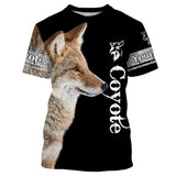 Maxcorners Coyote Hunting Predator Hunter Custom Name Shirt 3D All Over Printed Clothes