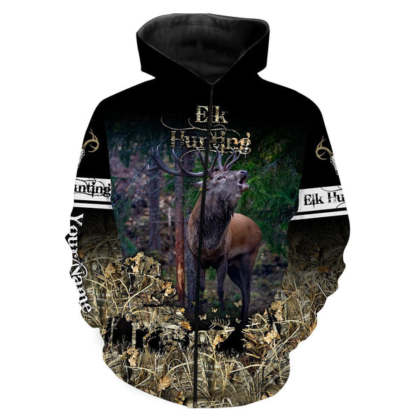 Maxcorners Custom Name Elk Hunting Shirt 3D All Over Printed Clothes