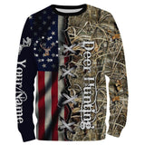 Maxcorners Custom Name Deer Hunting American Flag Camo 3D All Over Printed Clothes