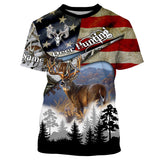 Maxcorners Custom Name Deer Hunting American Flag Camo 3D All Over Printed Clothes