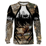 Maxcorners Elk Hunting Camo Customize Name 3D Shirts