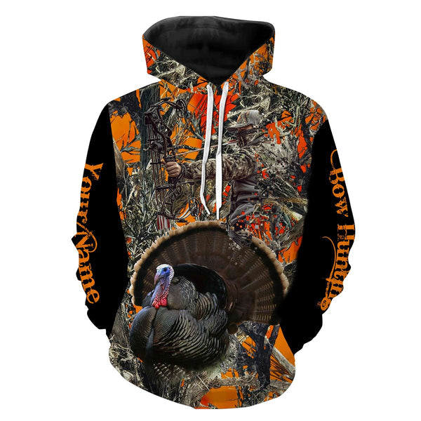 Maxcorners Turkey Hunting Orange  Customize Name 3D Shirts