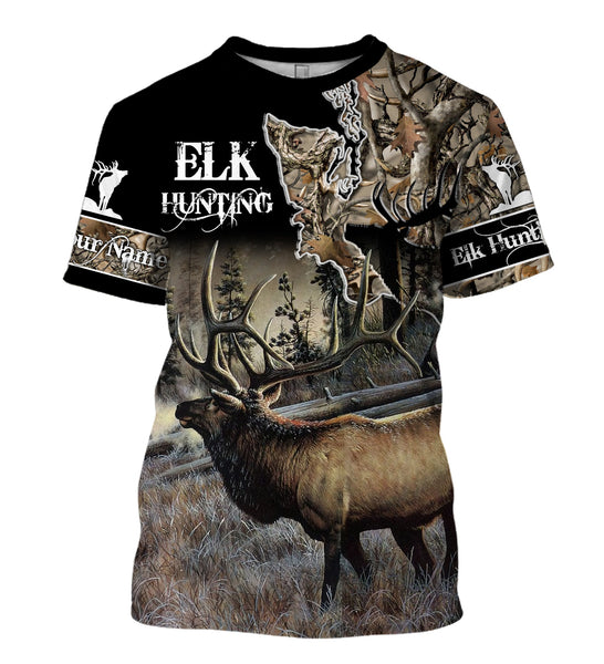 Maxcorners Custom Name Best Elk Hunting 3D All Over Printed Clothes