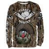 Maxcorners Personalized Turkey Hunting Camouflage Custom Name All Over Print Shirt, Hunting Gifts