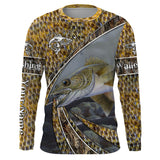 Maxcorners Customized Name Walleye Fishing 3D Shirts