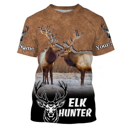Maxcorners Elk Hunting Custom Name Shirts for Elk Hunters, Best Elk Hunting Gifts for Men LM2608