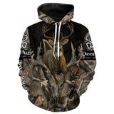 Maxcorners Whitetail Deer Hunting Customize Name 3D Shirts